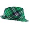Irish Plaid Green Fedora - St. Patrick's Day Costume Accessories Leprechaun Hat for Men Women and Kids